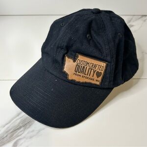 Spokane Washington Port Authority Black Hat with Brown Patch
